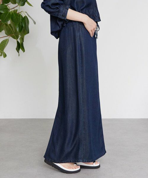 BEARDSLEY / ビアズリー ロング・マキシ丈スカート | 《12/11(木)予約開始》トロミデニムタイトスカート | 詳細3