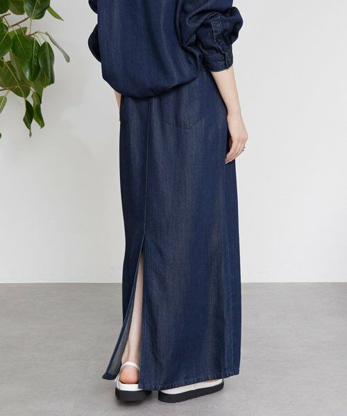 BEARDSLEY / ビアズリー ロング・マキシ丈スカート | 《12/11(木)予約開始》トロミデニムタイトスカート | 詳細4