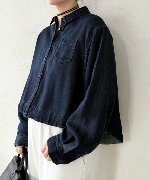 BEARDSLEY / ビアズリー シャツ・ブラウス | 《12/11(木)予約開始》トロミデニムショートシャツ | 詳細10