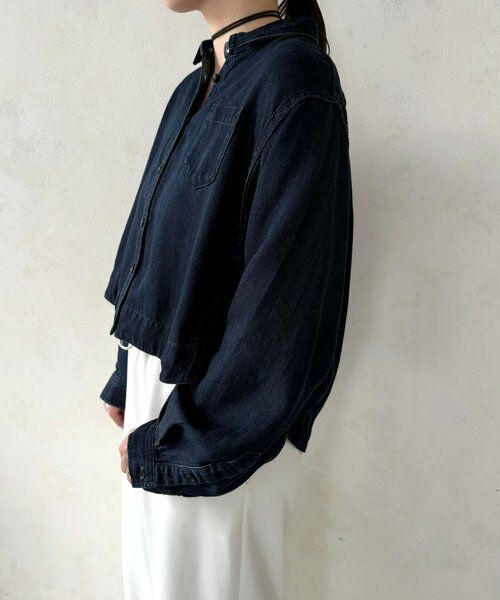 BEARDSLEY / ビアズリー シャツ・ブラウス | 《12/11(木)予約開始》トロミデニムショートシャツ | 詳細11