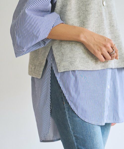 BEARDSLEY / ビアズリー シャツ・ブラウス | ジレセットシャツ | 詳細10