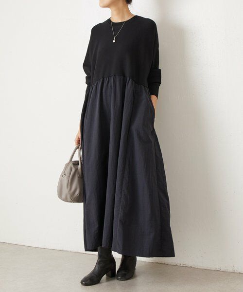 BEARDSLEY / ビアズリー ロング・マキシ丈ワンピース | ニットコンビワンピース | 詳細1