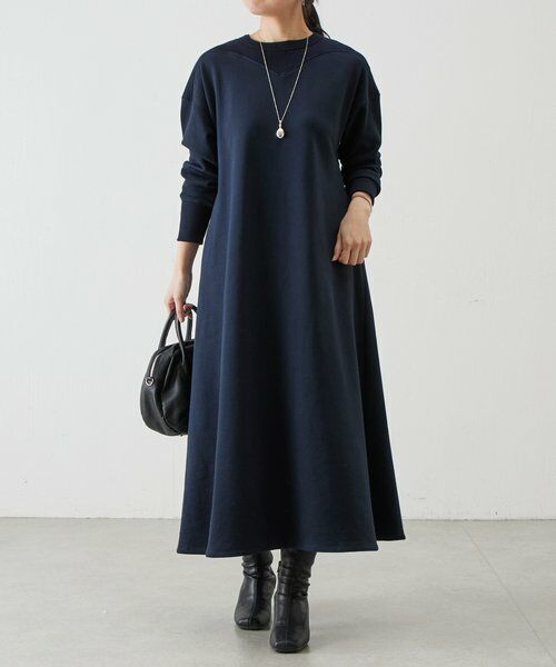 BEARDSLEY / ビアズリー ロング・マキシ丈ワンピース | 切り替え裏毛ワンピース | 詳細6