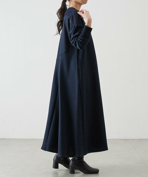 BEARDSLEY / ビアズリー ロング・マキシ丈ワンピース | 切り替え裏毛ワンピース | 詳細7