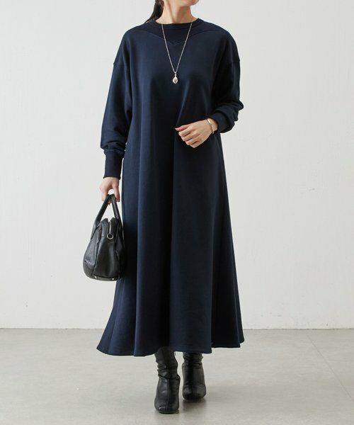 BEARDSLEY / ビアズリー ロング・マキシ丈ワンピース | 切り替え裏毛ワンピース | 詳細9