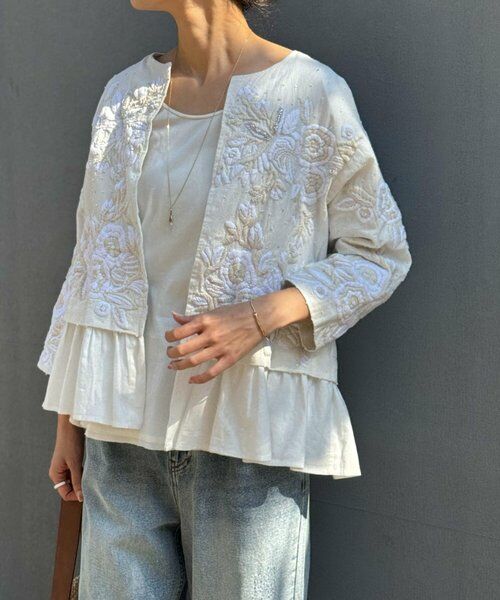 BEARDSLEY / ビアズリー その他アウター | ハンド刺繍裾フリルジャケット | 詳細10