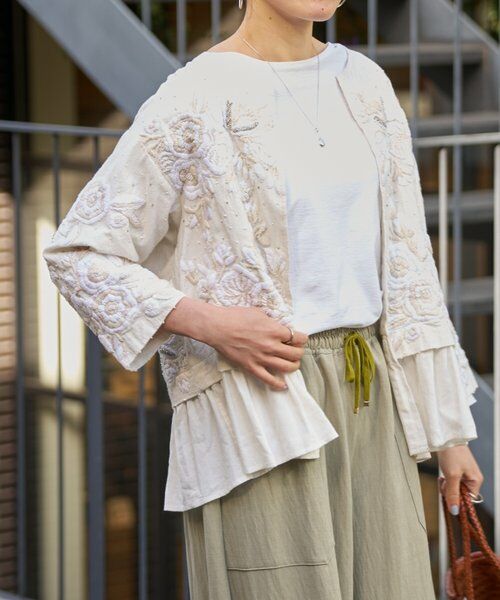 BEARDSLEY / ビアズリー その他アウター | ハンド刺繍裾フリルジャケット | 詳細4