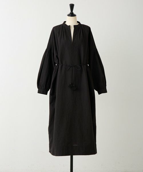 BEARDSLEY / ビアズリー ロング・マキシ丈ワンピース | 《1/1(木)予約開始》コットンリネンロングワンピース（ブラック）