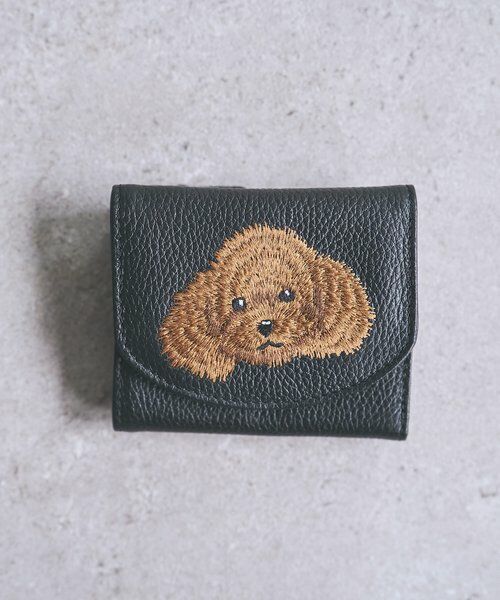 BEARDSLEY / ビアズリー 財布・コインケース・マネークリップ | Dog刺繍Wallet（ブラック）