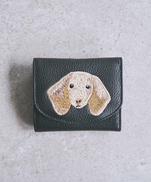 BEARDSLEY / ビアズリー 財布・コインケース・マネークリップ | Dog刺繍Wallet（ブラックその他3）