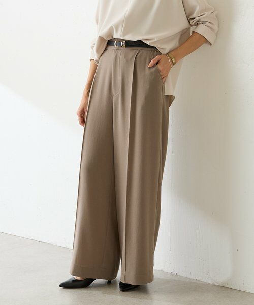 BEARDSLEY / ビアズリー その他パンツ | 《1/4(日)12:00・LIVETART》ヴィンテージジョーゼットタックパンツ（モカ）