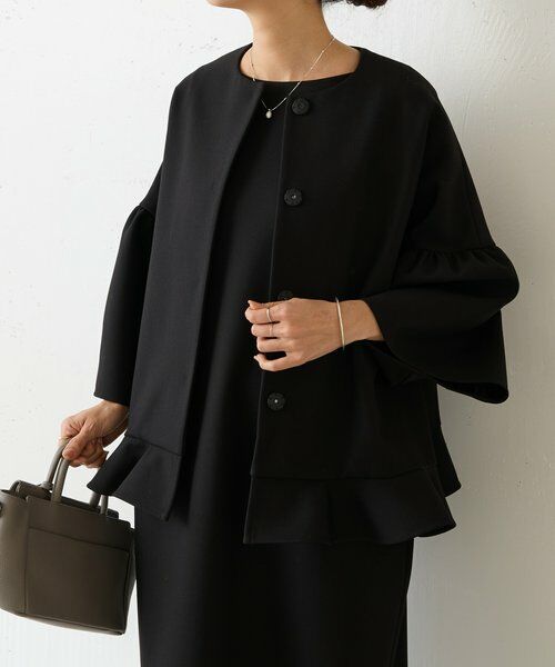 BEARDSLEY / ビアズリー その他アウター | 《1/4(日)12:00予約開始・LIVETART》裾フリルジャケット（ブラック）