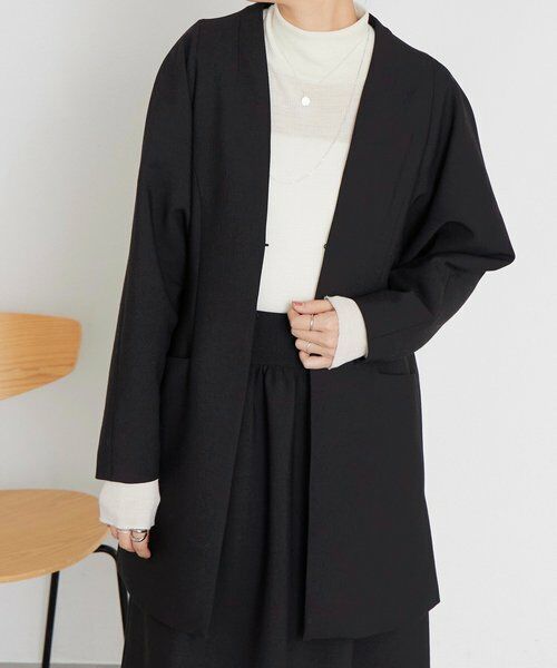 BEARDSLEY / ビアズリー その他アウター | 《1/4(日)12:00予約開始・LIVETART》マトンスリーブジャケット（ブラック）