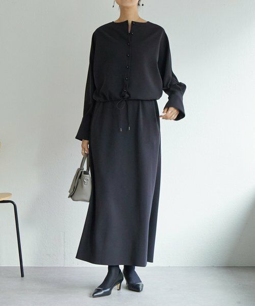 BEARDSLEY / ビアズリー ロング・マキシ丈ワンピース | 《1/4(日)12:00・LIVETART》ダブルクロスコンビワンピース | 詳細17