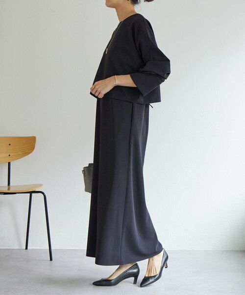 BEARDSLEY / ビアズリー ロング・マキシ丈ワンピース | 《1/4(日)12:00・LIVETART》ダブルクロスコンビワンピース | 詳細2