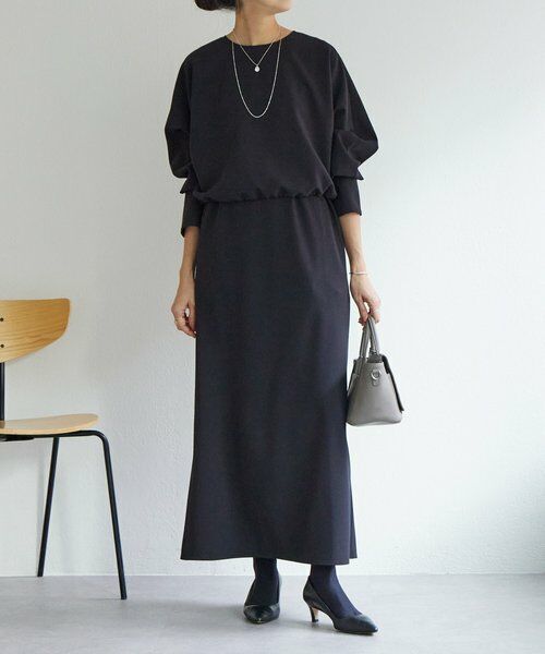 BEARDSLEY / ビアズリー ロング・マキシ丈ワンピース | 《1/4(日)12:00・LIVETART》ダブルクロスコンビワンピース | 詳細21