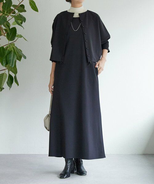 BEARDSLEY / ビアズリー ロング・マキシ丈ワンピース | 《1/4(日)12:00・LIVETART》ダブルクロスコンビワンピース | 詳細24