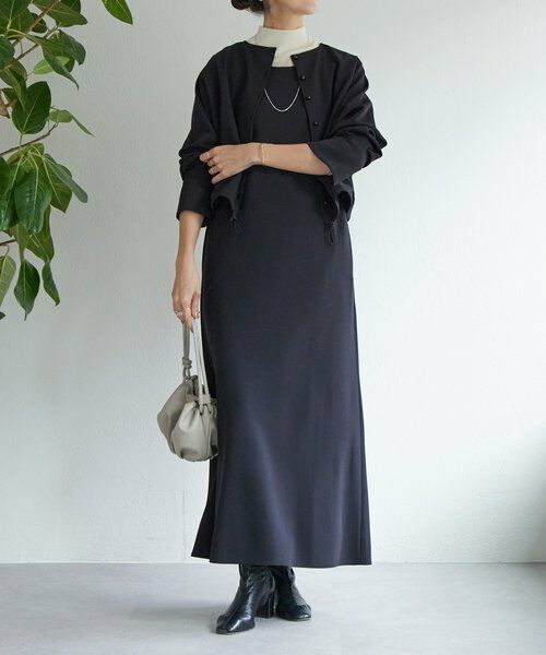 BEARDSLEY / ビアズリー ロング・マキシ丈ワンピース | 《1/4(日)12:00・LIVETART》ダブルクロスコンビワンピース | 詳細27