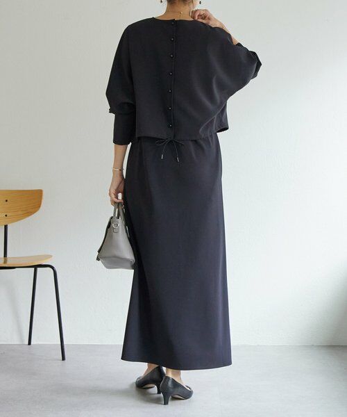 BEARDSLEY / ビアズリー ロング・マキシ丈ワンピース | 《1/4(日)12:00・LIVETART》ダブルクロスコンビワンピース | 詳細3