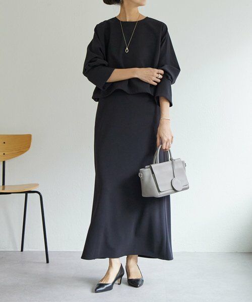 BEARDSLEY / ビアズリー ロング・マキシ丈ワンピース | 《1/4(日)12:00・LIVETART》ダブルクロスコンビワンピース | 詳細4