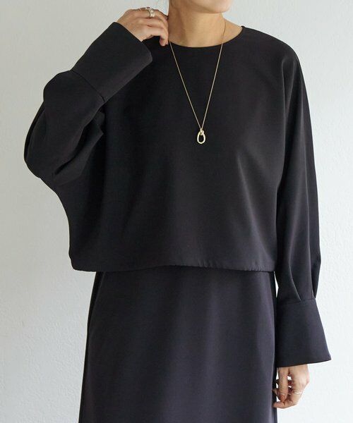 BEARDSLEY / ビアズリー ロング・マキシ丈ワンピース | 《1/4(日)12:00・LIVETART》ダブルクロスコンビワンピース | 詳細6