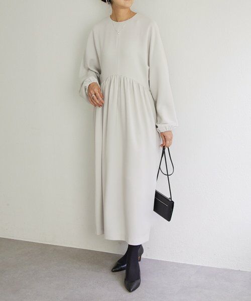 BEARDSLEY / ビアズリー ロング・マキシ丈ワンピース | 《1/4(日)12:00・LIVETART》ギャザーコクーンワンピース | 詳細15