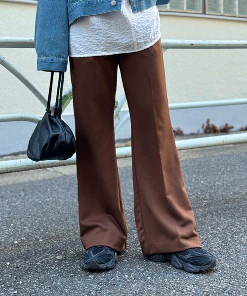 BEARDSLEY / ビアズリー その他パンツ | 《FRIPIER》サテンジャージーフレアパンツ | 詳細4