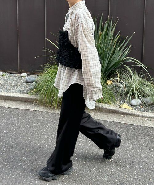 BEARDSLEY / ビアズリー その他パンツ | 《FRIPIER》サテンジャージーフレアパンツ | 詳細14