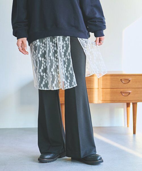 BEARDSLEY / ビアズリー その他パンツ | 《FRIPIER》サテンジャージーフレアパンツ | 詳細16