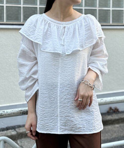 BEARDSLEY / ビアズリー シャツ・ブラウス | 《FRIPIER》フリルエリツキシャツTee | 詳細1