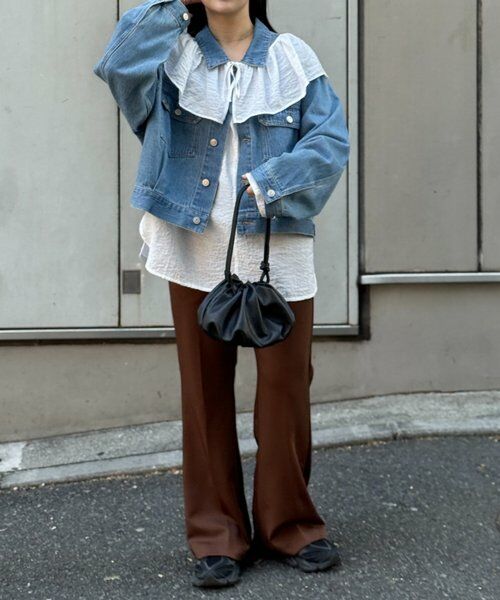 BEARDSLEY / ビアズリー シャツ・ブラウス | 《FRIPIER》フリルエリツキシャツTee | 詳細11