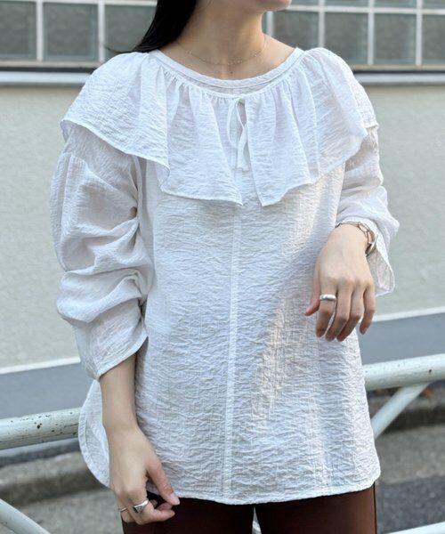 BEARDSLEY / ビアズリー シャツ・ブラウス | 《FRIPIER》フリルエリツキシャツTee | 詳細12