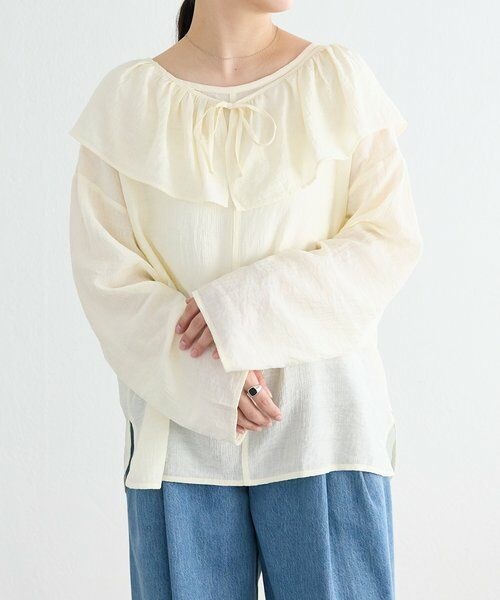 BEARDSLEY / ビアズリー シャツ・ブラウス | 《FRIPIER》フリルエリツキシャツTee | 詳細15