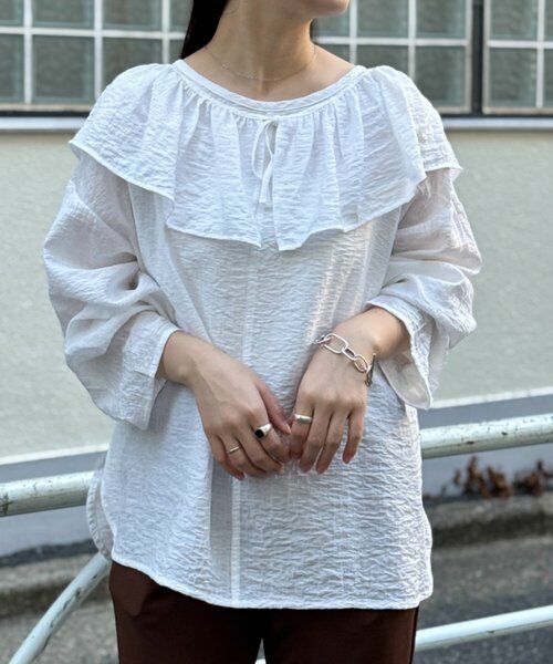 BEARDSLEY / ビアズリー シャツ・ブラウス | 《FRIPIER》フリルエリツキシャツTee | 詳細2