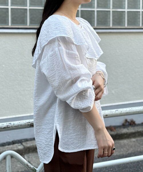 BEARDSLEY / ビアズリー シャツ・ブラウス | 《FRIPIER》フリルエリツキシャツTee | 詳細4