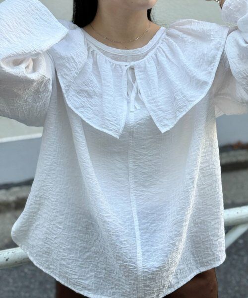 BEARDSLEY / ビアズリー シャツ・ブラウス | 《FRIPIER》フリルエリツキシャツTee | 詳細6