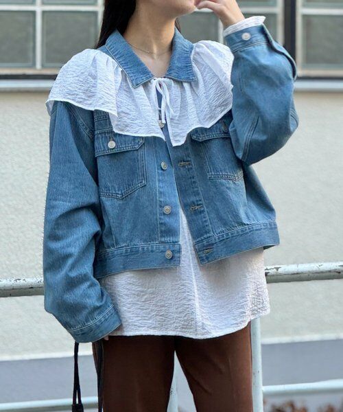 BEARDSLEY / ビアズリー シャツ・ブラウス | 《FRIPIER》フリルエリツキシャツTee | 詳細9