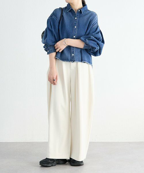 BEARDSLEY / ビアズリー シャツ・ブラウス | 《FRIPIER》カットオフデニムシャツ | 詳細14