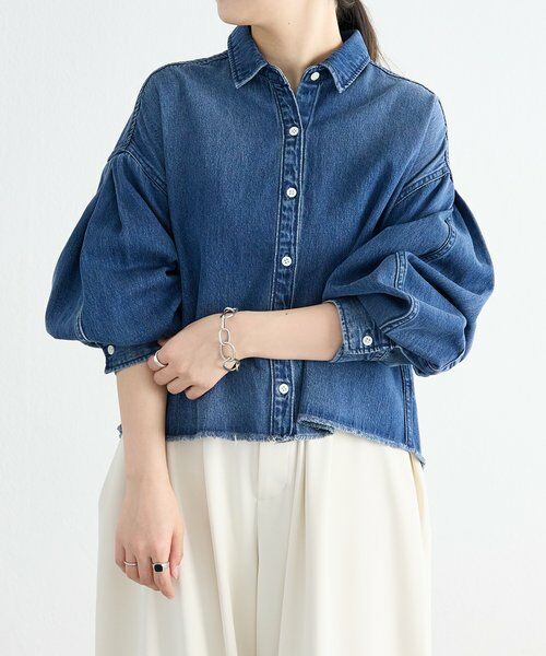 BEARDSLEY / ビアズリー シャツ・ブラウス | 《FRIPIER》カットオフデニムシャツ | 詳細2