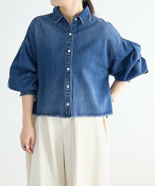 BEARDSLEY / ビアズリー シャツ・ブラウス | 《FRIPIER》カットオフデニムシャツ | 詳細3