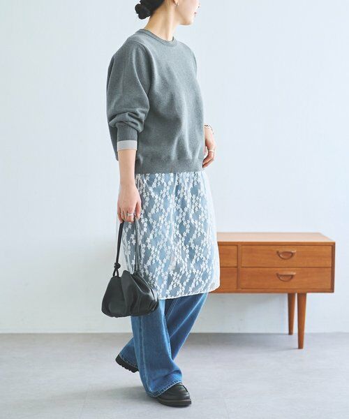 BEARDSLEY / ビアズリー ニット・セーター | 《FRIPIER》レースコンビニット | 詳細10