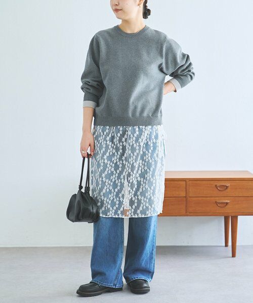 BEARDSLEY / ビアズリー ニット・セーター | 《FRIPIER》レースコンビニット | 詳細4