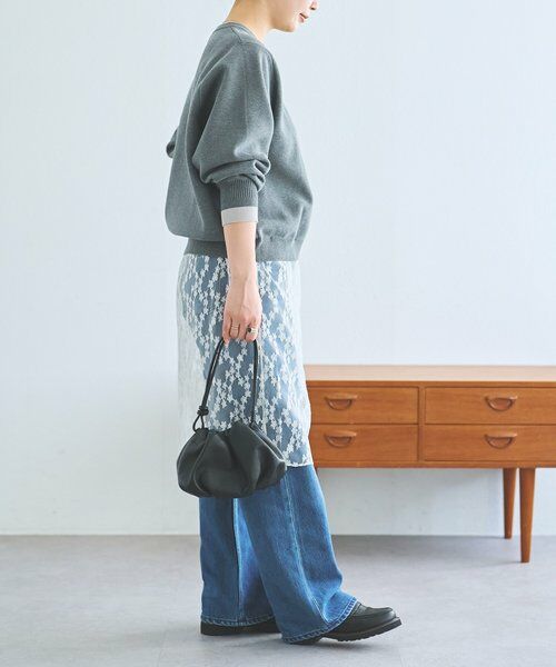 BEARDSLEY / ビアズリー ニット・セーター | 《FRIPIER》レースコンビニット | 詳細9