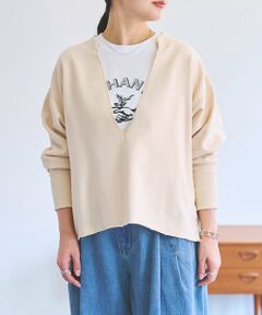 BEARDSLEY / ビアズリー カットソー | 《FRIPIER》フカVカットオフトレーナー