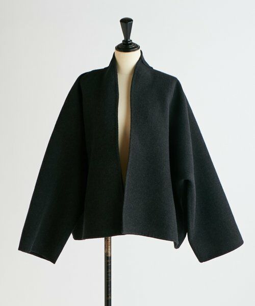 BEARDSLEY / ビアズリー ブルゾン | 《SOFIE D'HOORE》ドルマンスリーブウール羽織（チャコールグレー）