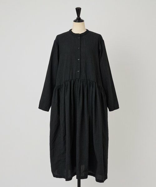 BEARDSLEY / ビアズリー ロング・マキシ丈ワンピース | 《MANUELLE GUIBAL》ライトウールワンピース（グレー）