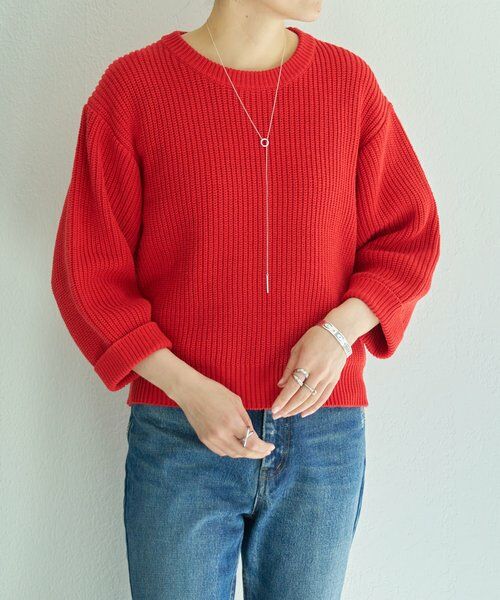 BEARDSLEY / ビアズリー ニット・セーター | 《1/23(金)11：00予約開始》シルク畦ニット（レッド）