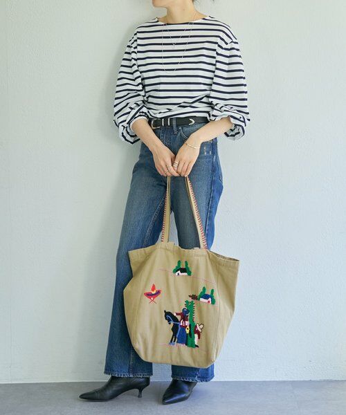 BEARDSLEY / ビアズリー カットソー | 《1/23(金)11：00予約開始》パフスリーブボーダープルオーバー | 詳細1