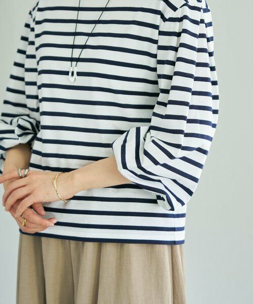 BEARDSLEY / ビアズリー カットソー | 《1/23(金)11：00予約開始》パフスリーブボーダープルオーバー | 詳細13