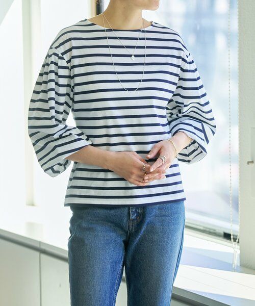 BEARDSLEY / ビアズリー カットソー | 《1/23(金)11：00予約開始》パフスリーブボーダープルオーバー | 詳細16